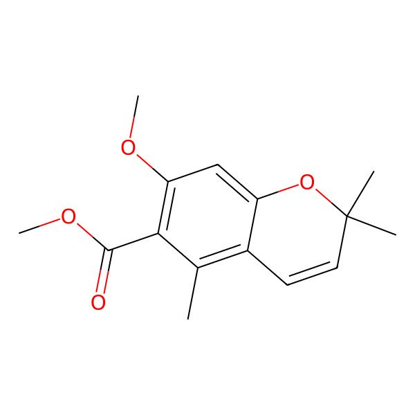 2D Structure of Methyl 7-methoxy-2,2,5-trimethylchromene-6-carboxylate