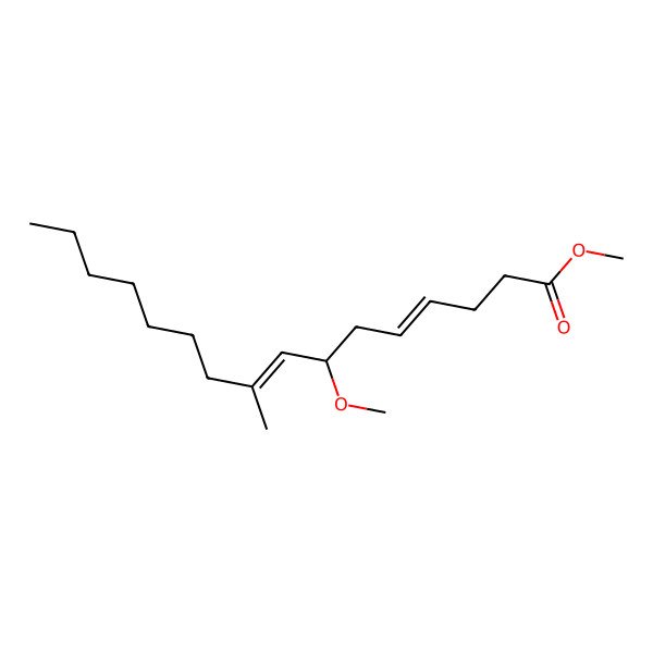 2D Structure of Methyl 7-methoxy-9-methylhexadeca-4,8-dienoate