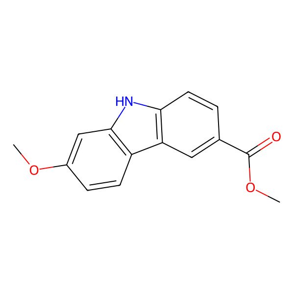 2D Structure of Methyl 7-methoxy-9H-carbazole-3-carboxylate