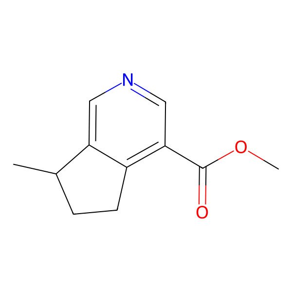 2D Structure of methyl 7-methyl-6,7-dihydro-5H-cyclopenta[c]pyridine-4-carboxylate