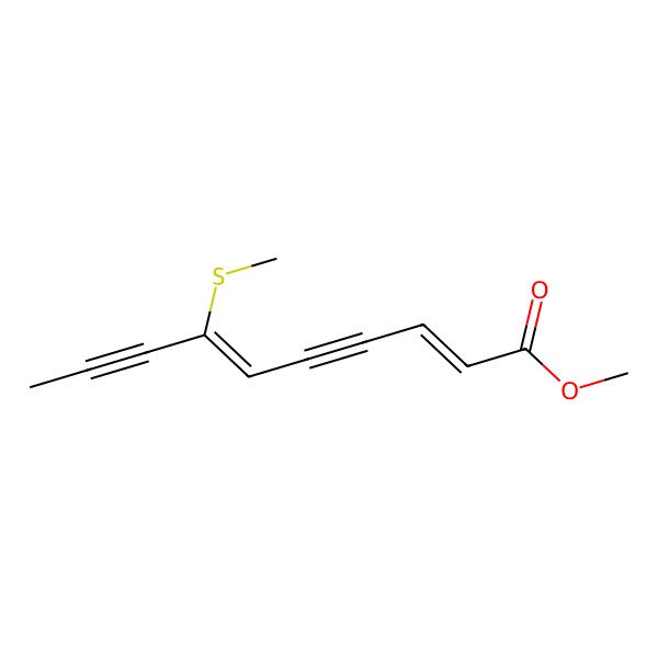 2D Structure of Methyl 7-methylsulfanyldeca-2,6-dien-4,8-diynoate 2D Structure of Methyl 7-methylsulfanyldeca-2,6-dien-4,8-diynoate
