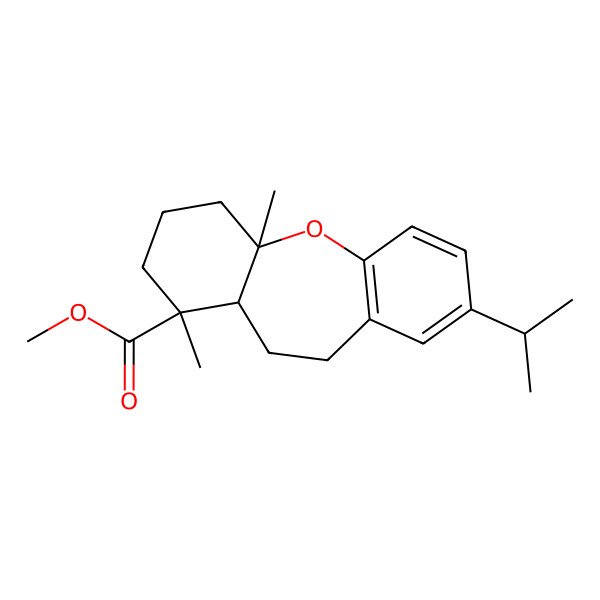 2D Structure of Methyl 7,10a-dimethyl-3-propan-2-yl-5,6,6a,8,9,10-hexahydrobenzo[b][1]benzoxepine-7-carboxylate