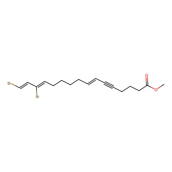 2D Structure of Methyl (7E,13E,15Z)-14,16-dibromohexadeca-7,13,15-trien-5-ynoate