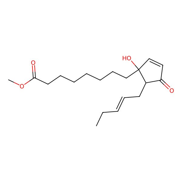 2D Structure of Methyl 8-(1-hydroxy-4-oxo-5-pent-2-enylcyclopent-2-en-1-yl)octanoate