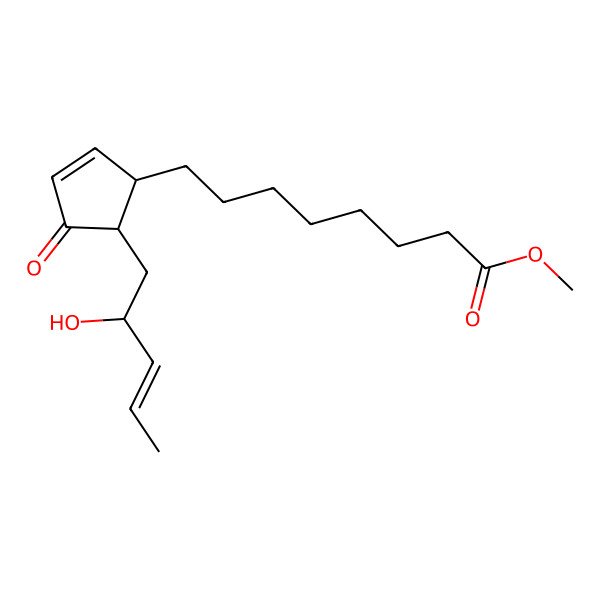 2D Structure of methyl 8-[(1S,5S)-5-[(E,2S)-2-hydroxypent-3-enyl]-4-oxocyclopent-2-en-1-yl]octanoate