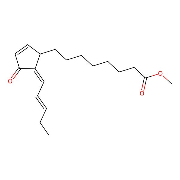 2D Structure of methyl 8-[(1S,5Z)-4-oxo-5-[(Z)-pent-2-enylidene]cyclopent-2-en-1-yl]octanoate