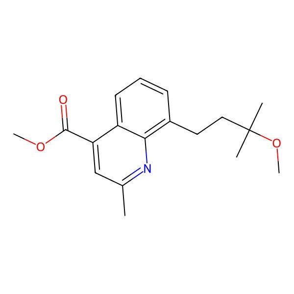 2D Structure of Methyl 8-(3-methoxy-3-methylbutyl)-2-methylquinoline-4-carboxylate