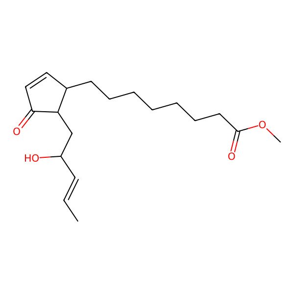 2D Structure of Methyl 8-[5-(2-hydroxypent-3-enyl)-4-oxocyclopent-2-en-1-yl]octanoate