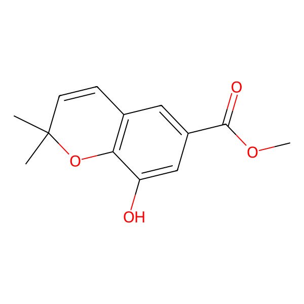 2D Structure of Methyl 8-hydroxy-2,2-dimethyl-2h-chromene-6-carboxylate