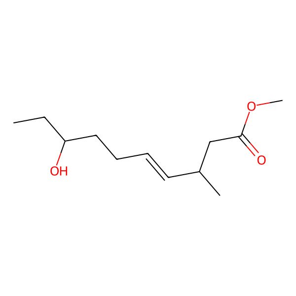2D Structure of Methyl 8-hydroxy-3-methyldec-4-enoate