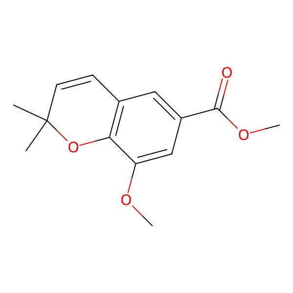 2D Structure of Methyl 8-methoxy-2,2-dimethylchromene-6-carboxylate
