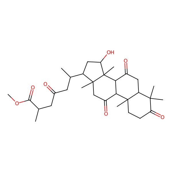 2D Structure of methyl 8beta,9alpha-dihydroganoderate J