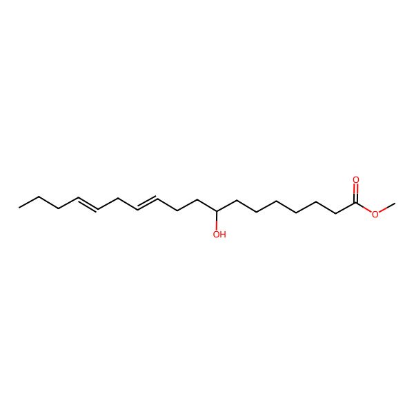 2D Structure of methyl (8R,11Z,14Z)-8-hydroxyoctadeca-11,14-dienoate