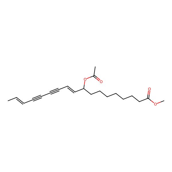 2D Structure of Methyl 9-acetyloxyoctadeca-10,16-dien-12,14-diynoate