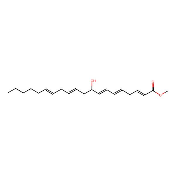 2D Structure of Methyl 9-hydroxyicosa-2,5,7,11,14-pentaenoate