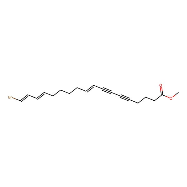 2D Structure of methyl (9E,15Z,17E)-18-bromooctadeca-9,15,17-trien-5,7-diynoate