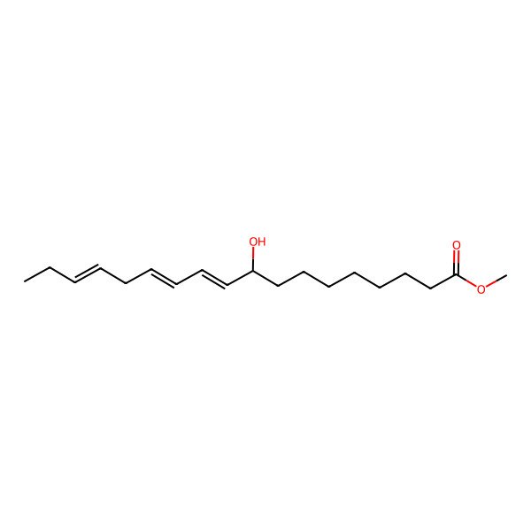2D Structure of methyl (9R,10E,12Z,15Z)-9-hydroxyoctadeca-10,12,15-trienoate 2D Structure of methyl (9R,10E,12Z,15Z)-9-hydroxyoctadeca-10,12,15-trienoate