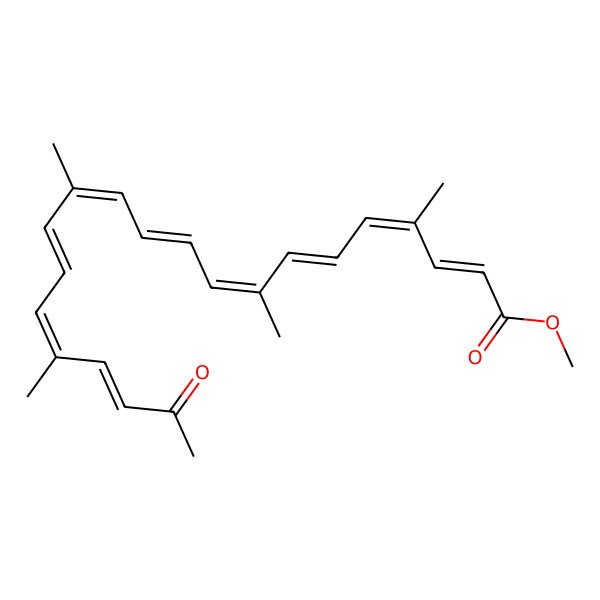 2D Structure of Methyl (9Z)-6'-oxo-6,5'-diapo-6-carotenoate