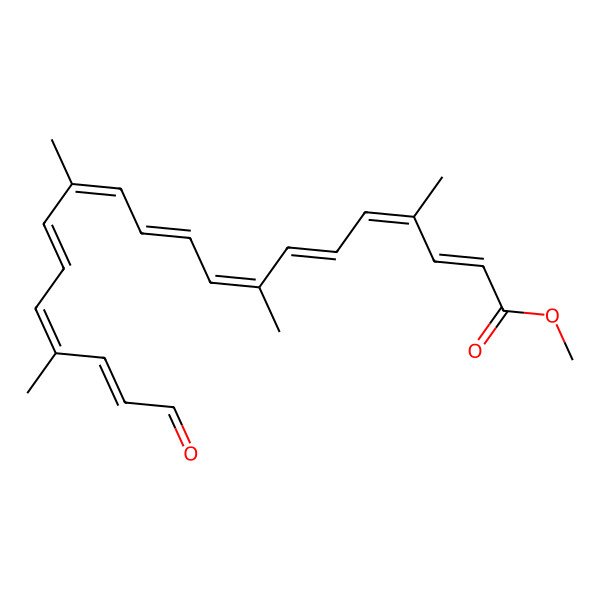 2D Structure of Methyl (9Z)-6'-oxo-6,6'-diapo-6-carotenoate