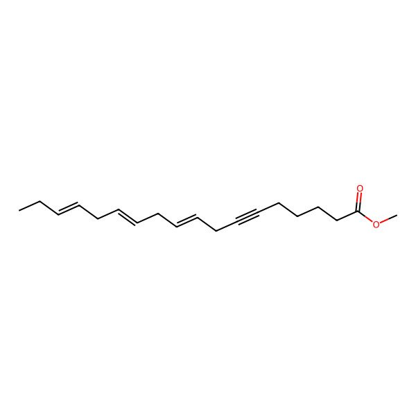 2D Structure of methyl (9Z,12Z,15Z)-octadeca-9,12,15-trien-6-ynoate