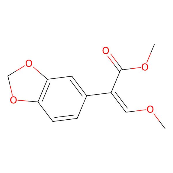 2D Structure of methyl (E)-2-(1,3-benzodioxol-5-yl)-3-methoxyprop-2-enoate