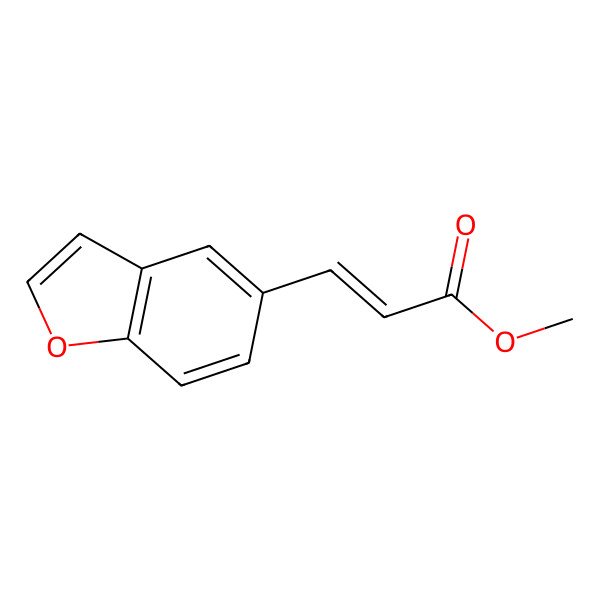 2D Structure of methyl (E)-3-(1-benzofuran-5-yl)prop-2-enoate 2D Structure of methyl (E)-3-(1-benzofuran-5-yl)prop-2-enoate