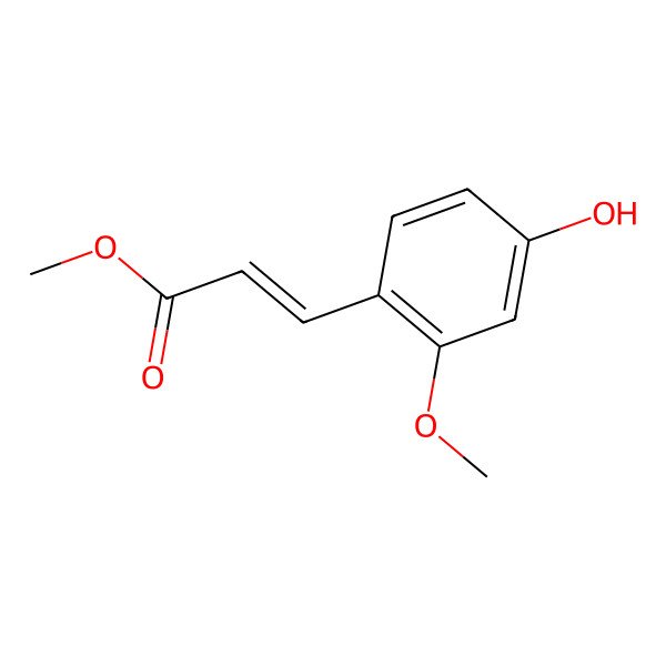 2D Structure of methyl (E)-3-(4-hydroxy-2-methoxyphenyl)prop-2-enoate