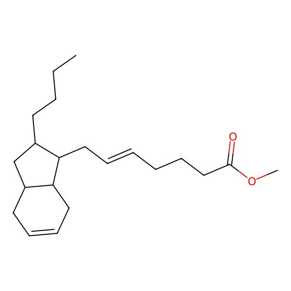2D Structure of methyl (E)-7-[(1R,2S,3aR,7aR)-2-butyl-2,3,3a,4,7,7a-hexahydro-1H-inden-1-yl]hept-5-enoate