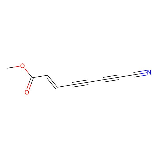 2D Structure of methyl (E)-7-cyanohept-2-en-4,6-diynoate