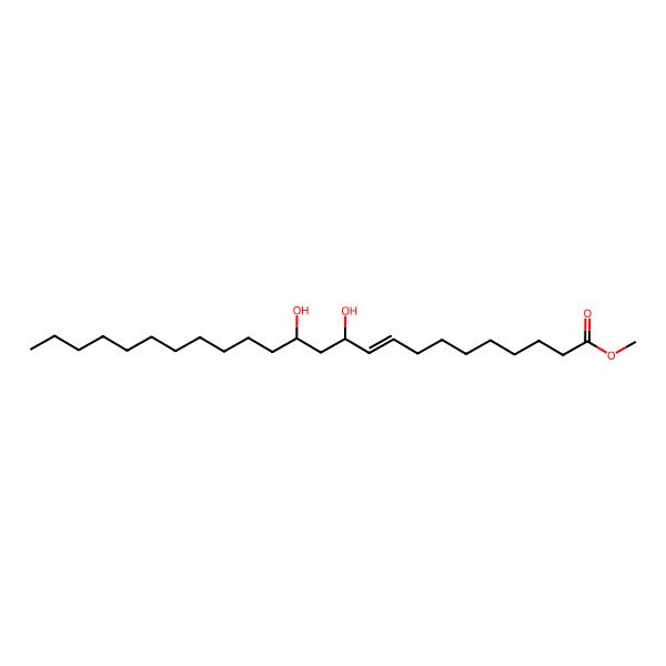 2D Structure of methyl (E,11R,13S)-11,13-dihydroxytetracos-9-enoate 2D Structure of methyl (E,11R,13S)-11,13-dihydroxytetracos-9-enoate