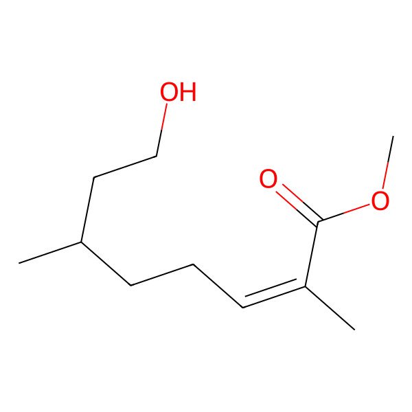 2D Structure of methyl (E,6S)-8-hydroxy-2,6-dimethyloct-2-enoate