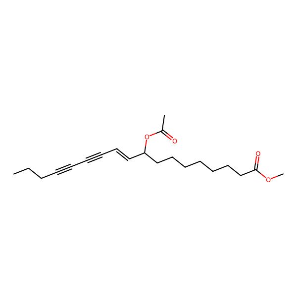 2D Structure of methyl (E,9S)-9-acetyloxyoctadec-10-en-12,14-diynoate