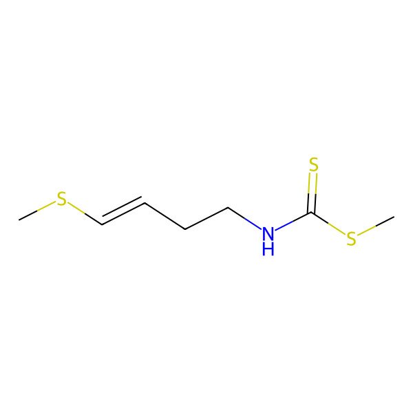 2D Structure of methyl N-[(E)-4-methylsulfanylbut-3-enyl]carbamodithioate