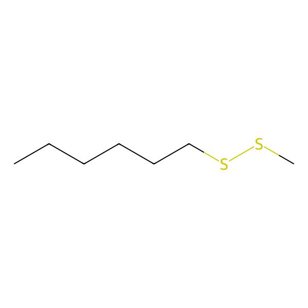 2D Structure of Methyl n-hexyl disulfide