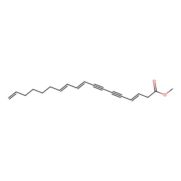 2D Structure of Methyl octadeca-3,9,11,17-tetraen-5,7-diynoate