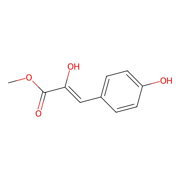 2D Structure of methyl (Z)-2-hydroxy-3-(4-hydroxyphenyl)prop-2-enoate