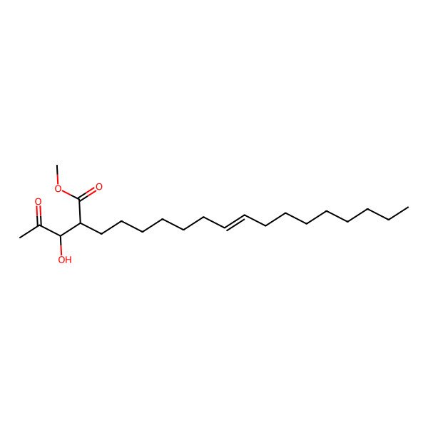 2D Structure of methyl (Z,2S)-2-[(1R)-1-hydroxy-2-oxopropyl]octadec-9-enoate