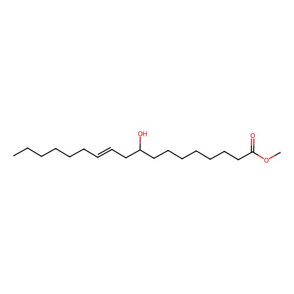 2D Structure of methyl (Z,9R)-9-hydroxyoctadec-11-enoate