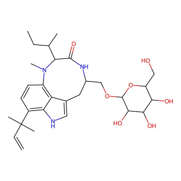 2D Structure of Methylpendolmycin-14-O-alpha-glucoside