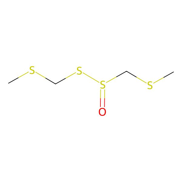 2D Structure of methylsulfanyl-[(S)-methylsulfanylmethylsulfinyl]sulfanylmethane