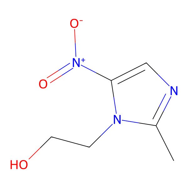2D Structure of Metronidazole