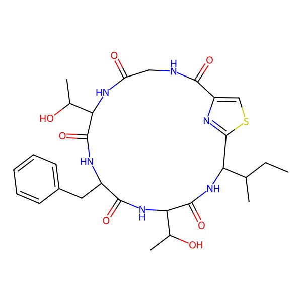 2D Structure of microcyclamide MZ602