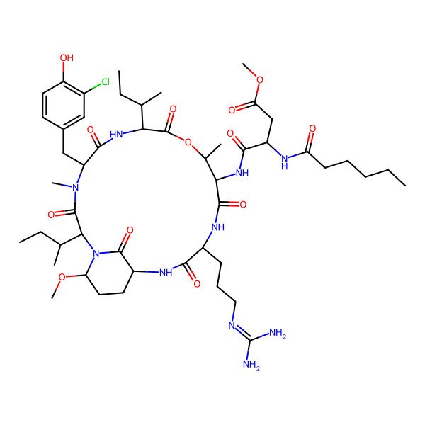 2D Structure of Micropeptin KB1048