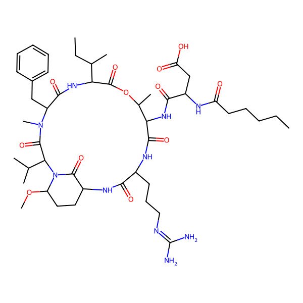 2D Structure of Micropeptin KB970B
