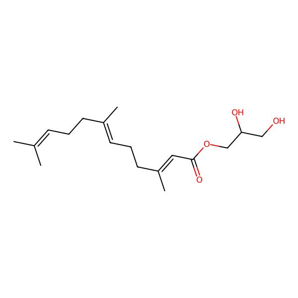 2D Structure of mono-O-(3,7,11-trimethyldodeca-2,6,10-trienoyl)glycerol