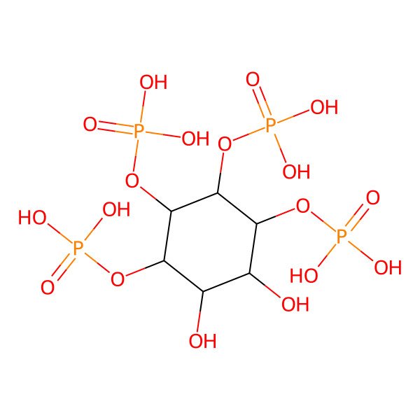 2D Structure of myo-Inositol 1,4,5,6-Tetrakis(phosphate)