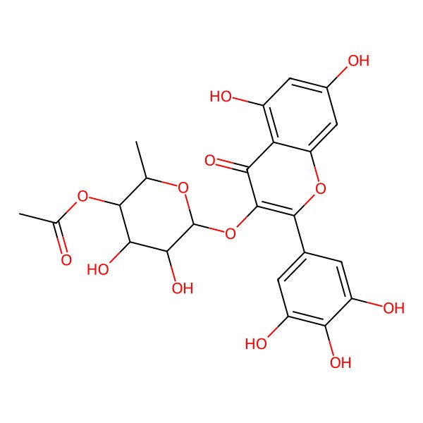 2D Structure of Myricetin 3-acetylrhamnoside