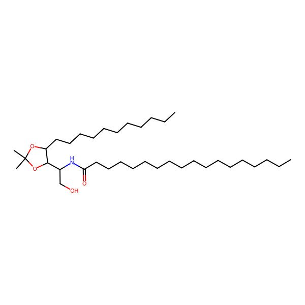 2D Structure of N-(1-(2,2-dimethyl-5-undecyl-1,3-dioxolan-4-yl)-2 hydroxyethyl) stearamide