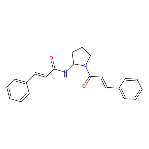 2D Structure of N-(1-cinnamoylpyrrolidin-2-yl)cinnamamide