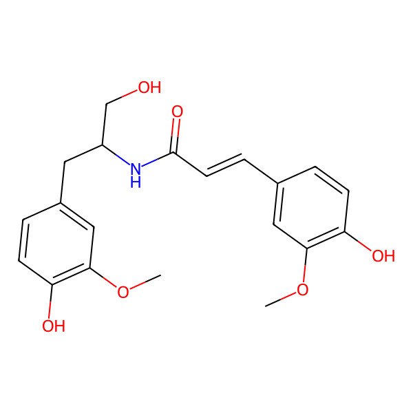 2D Structure of N-[1-hydroxy-3-(4-hydroxy-3-methoxyphenyl)propan-2-yl]-3-(4-hydroxy-3-methoxyphenyl)prop-2-enamide